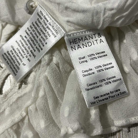 Hemant & Nandita Cleo Mini Dress Size Medium - Picture 12 of 13